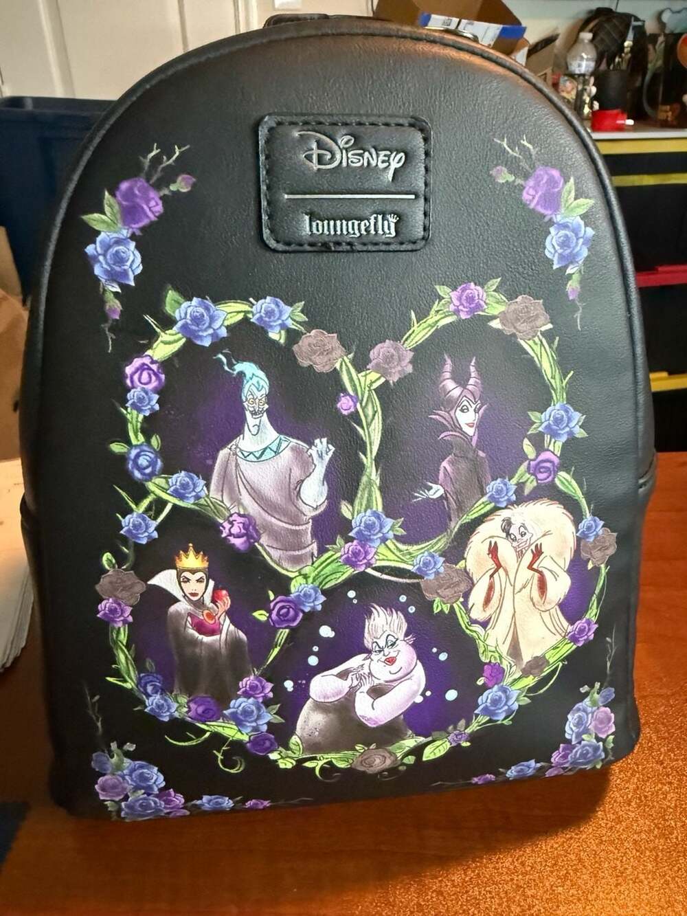 Loungefly Disney Villains Dark Flowers Mini Backpack